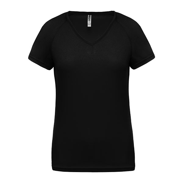 T-Shirt de Sport Col V Femme